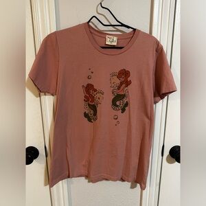 Mischief Made Mermaid Graphic Tee | Retro Pin-Up Art | 2XL | Made in USA